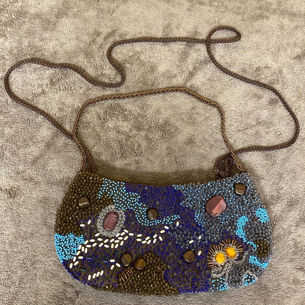 Preston & York beaded clutch hand bag or cross body